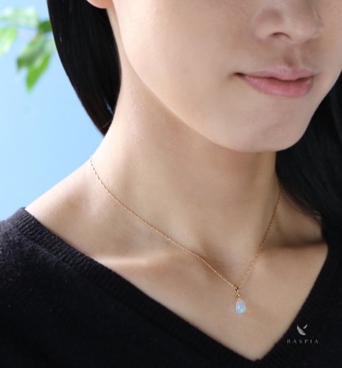 数量限定* 10月誕生石 K10 大粒ウォーターオパール ネックレス