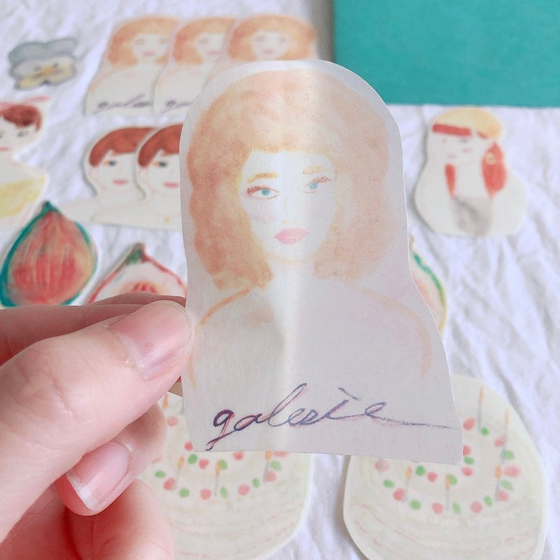 sweet and sour girl sticker - สติกเกอร์ - กระดาษ หลากหลายสี