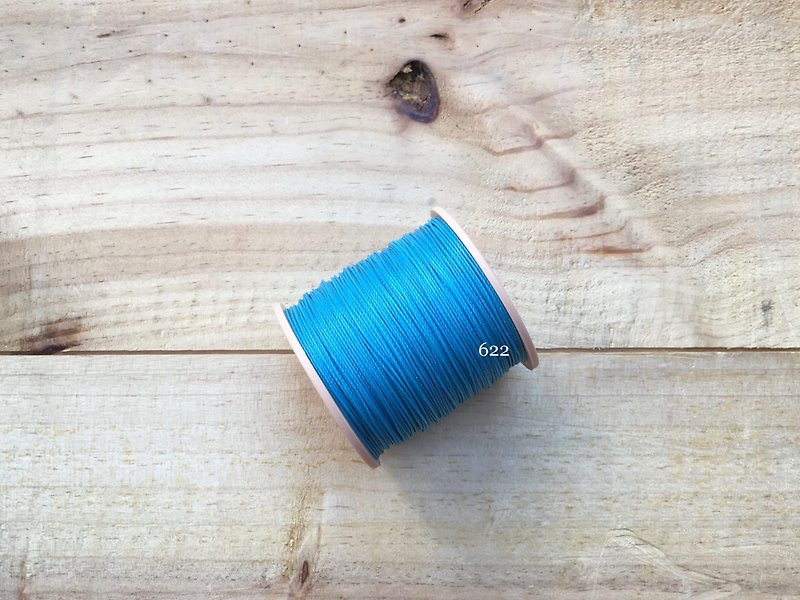 South American hand sewn wax line [# 622 light blue] 0.65mm 30m 48 color selection wax line hand stitch round wax line leather tools handmade leather leather accessories leather DIY leatherism - Knitting, Embroidery, Felted Wool & Sewing - Cotton & Hemp Blue