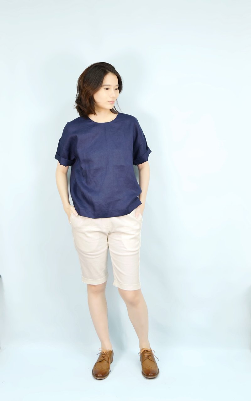[HIKIDASHI] Tee off shoulder blouse. Zhang Qing anesthesia - Women's Tops - Cotton & Hemp 