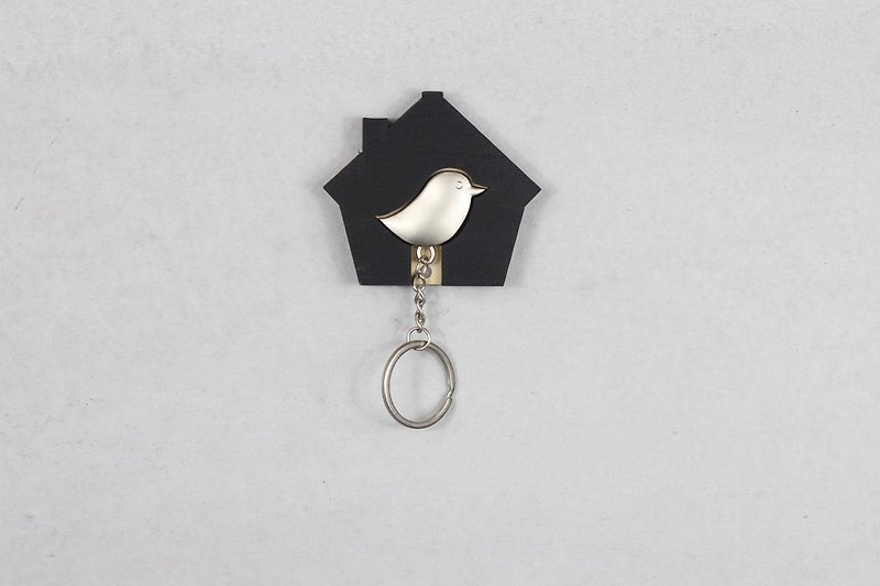 Key house Bird(metal) <Customizable Storage Decoration Gift X'mas> - Items for Display - Wood Brown
