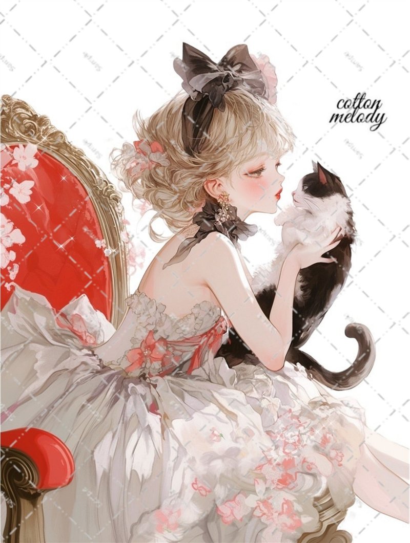 original sticker no.6714 人物ステッカー オリジナルステッカー 人物ステッカー 女の子ステッカー オリジナル人物ステッカー - 貼紙 - 紙 