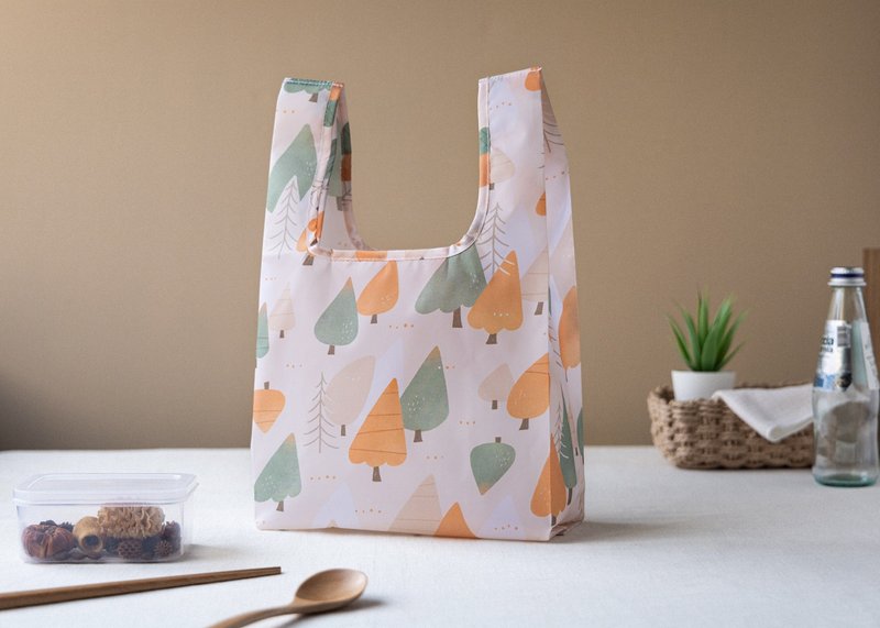 [Lucy pine-shopping bag] environmental protection bag / foldable storage - กระเป๋าถือ - เส้นใยสังเคราะห์ สีส้ม