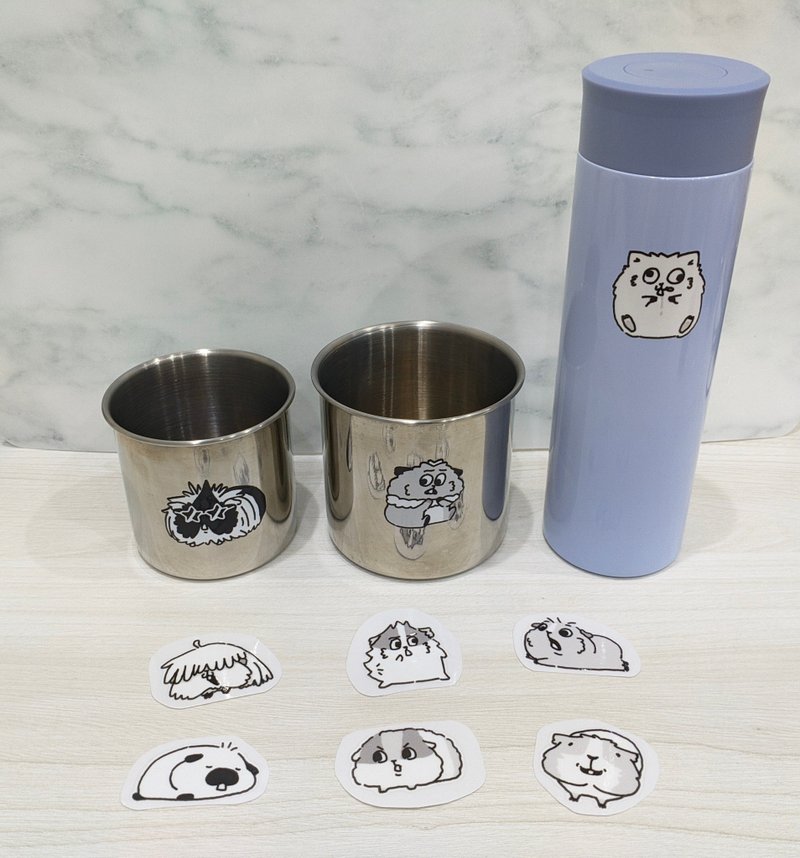 歐練的天竺鼠水晶貼紙 - 貼紙 - 紙 