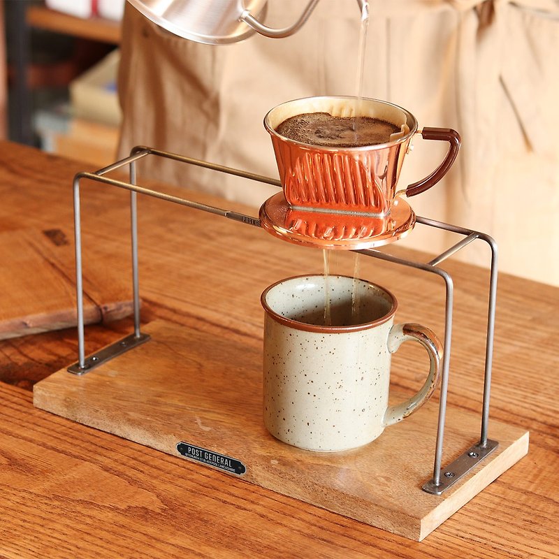 POST GENERAL Drip Coffee Wooden Stand - Coffee Pots & Accessories - Other Metals Silver