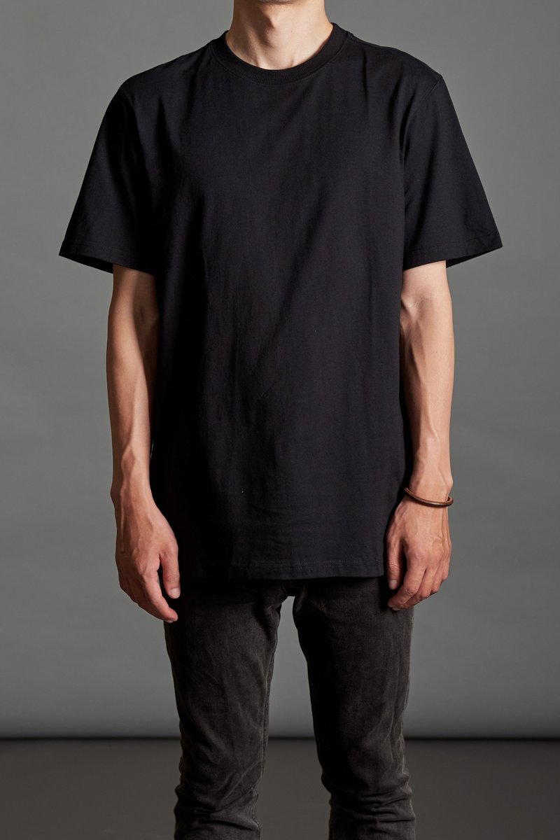 Heavy black short TEE - Men's T-Shirts & Tops - Cotton & Hemp Black