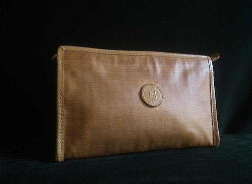 老時光OLD-TIME Vintage & Classic & Deco 【老時光 OLD-TIME】早期二手古董包義大利製FENDI手拿包