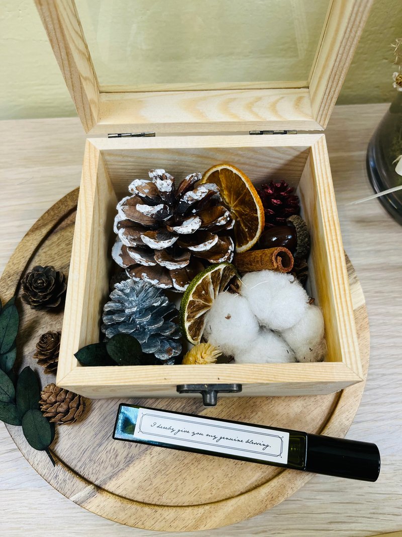 聖誕節限定體驗活動  擴香花木盒搭配精油香氛噴霧15ml - 蠟燭/香氛/調香 - 精油 