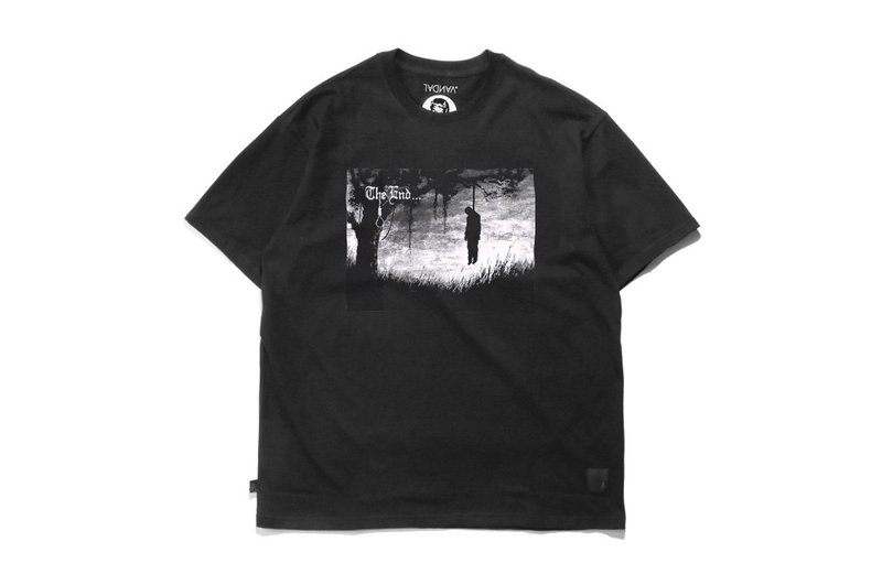 Picture drawn by VANDAL AI-The End short T - Men's T-Shirts & Tops - Cotton & Hemp Black