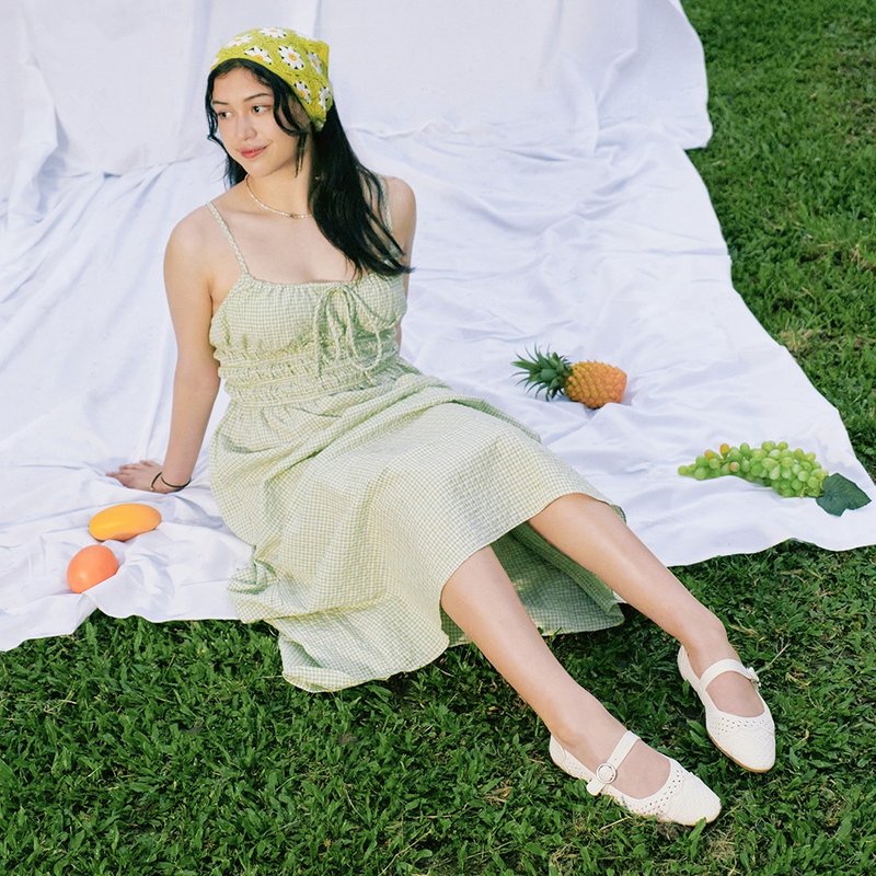 Seaside Cutout Flats Cream White - Mary Jane Shoes & Ballet Shoes - Eco-Friendly Materials White