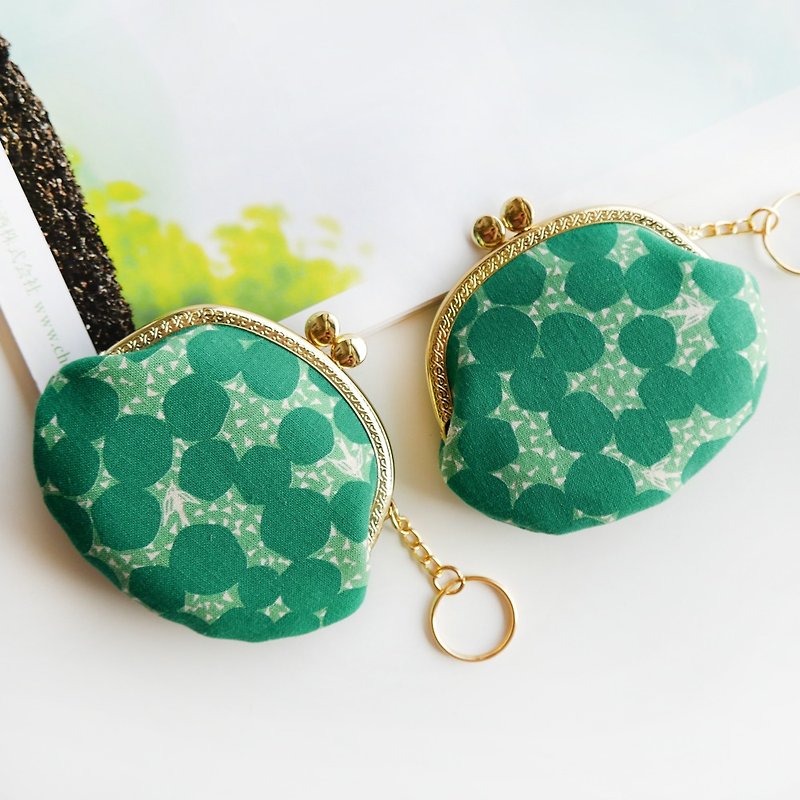 Frog Jun small round mouth gold bag / coin purse【Made in Taiwan】 - Coin Purses - Other Metals Green