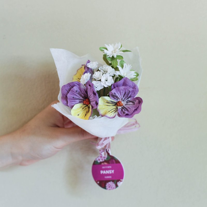 Posie Tiny Bouquet, Pansy Purple - Plants - Paper Purple