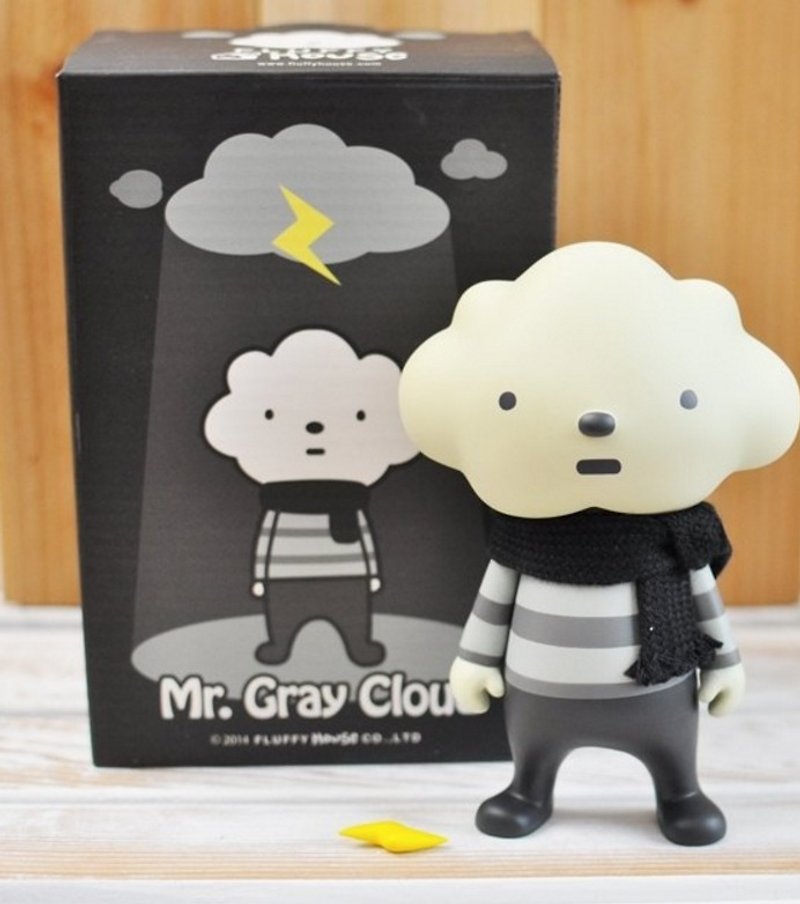 [Hong Kong] Mr. FLUFFY HOUSE ash cloud baby doll (Mr. Gray Cloud) - Stuffed Dolls & Figurines - Plastic Gray