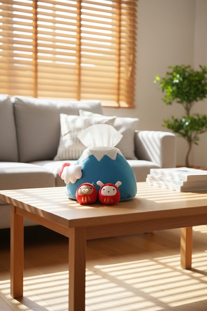 Bucute's irresistible tissue cover / Mount Fuji and Lucky Deity bring good fortune. - Items for Display - Other Materials Blue