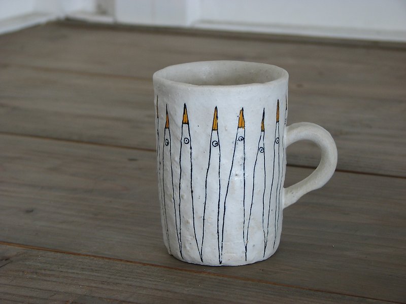 Bird coffee cup - Mugs - Pottery White