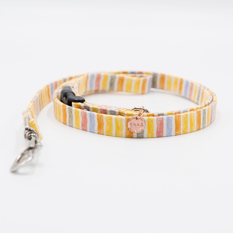 【Momoji】 Pet Leash - Rainbow (Yellow) - Collars & Leashes - Cotton & Hemp 