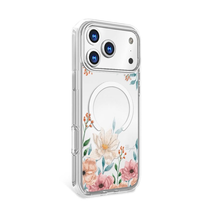 iPhone 17/16/15/14/13/12/11 輕薄軍規防摔磁吸手機殼-梔子花開 - 手機殼/手機套 - 其他材質 多色