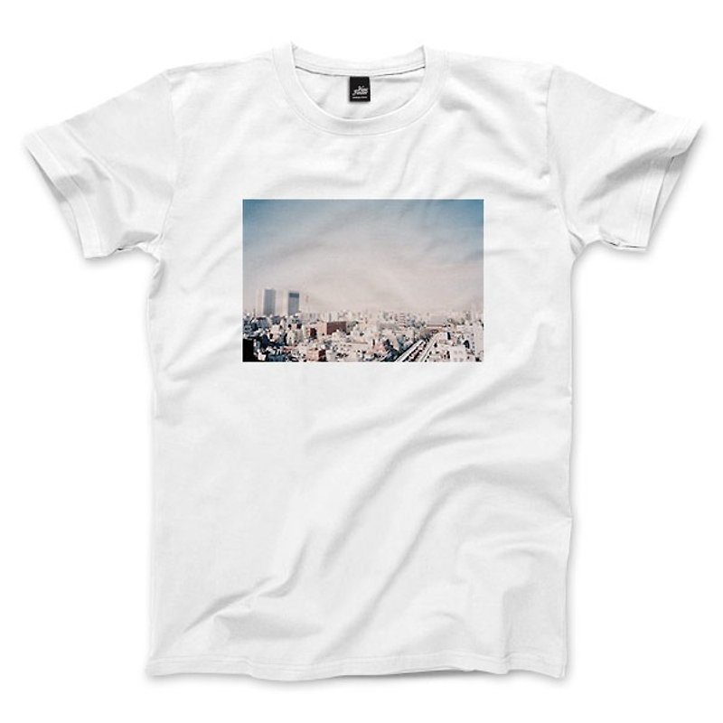 東京-ホワイト-ニュートラルTシャツ - Tシャツ メンズ - コットン・麻 ホワイト