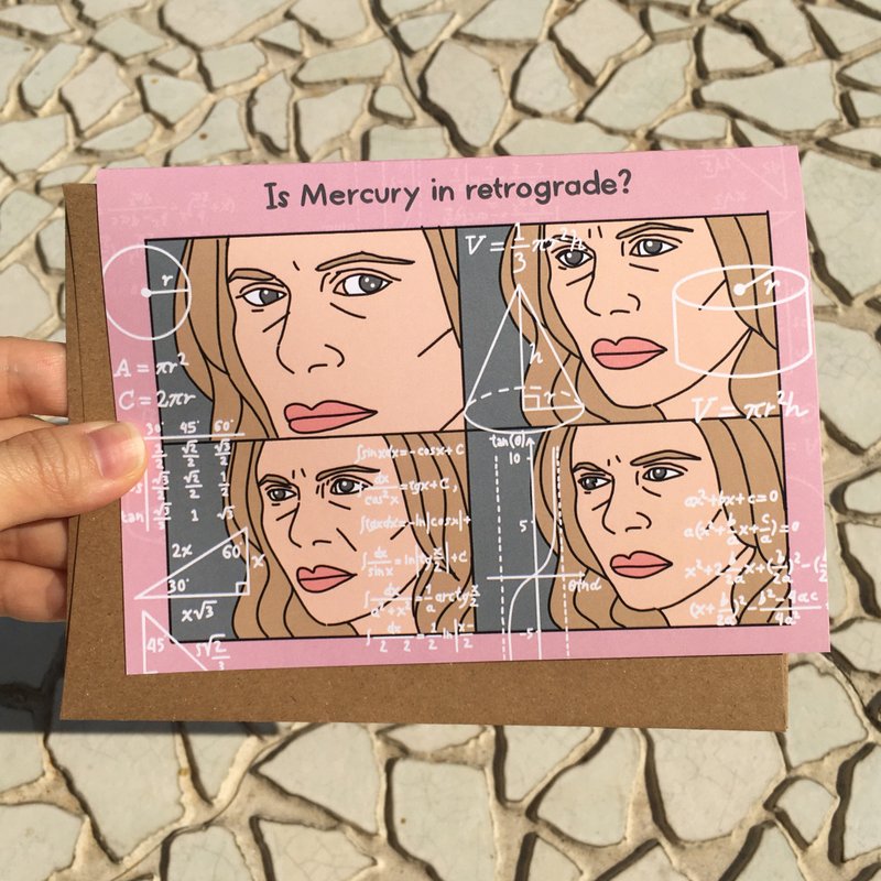 Greeting Card - Is Mercury in retrograde - 卡片/明信片 - 紙 