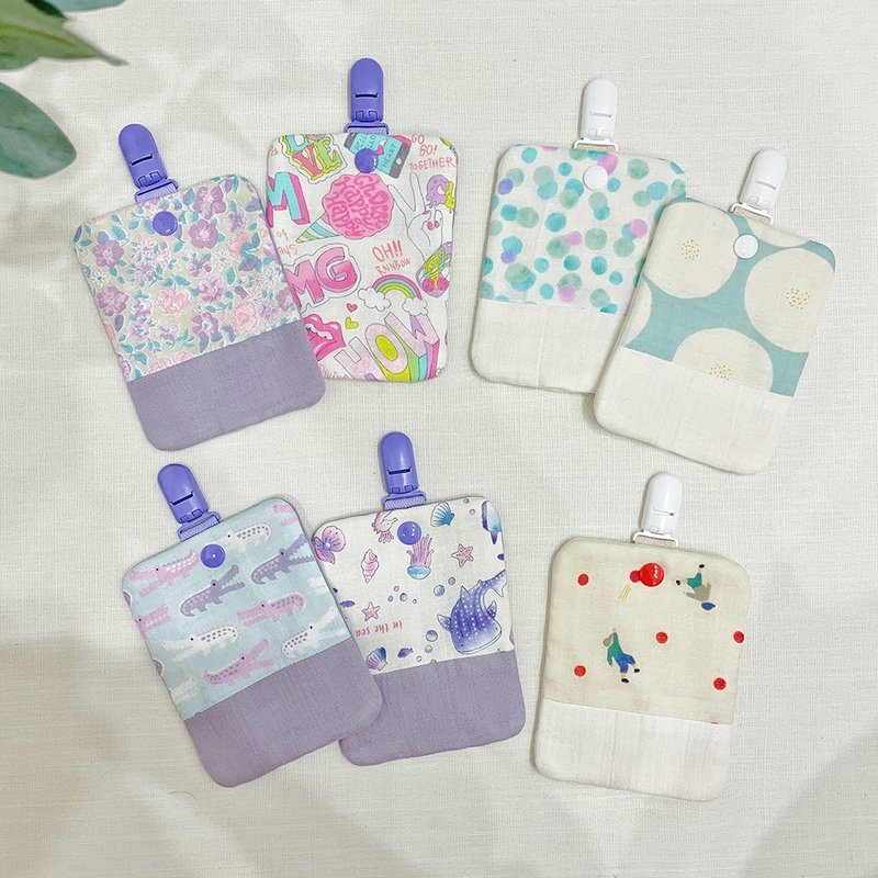 [Ready stock] Detachable handkerchief holder, short version, kindergarten, handmade - ผ้ากันเปื้อน - ผ้าฝ้าย/ผ้าลินิน สีม่วง