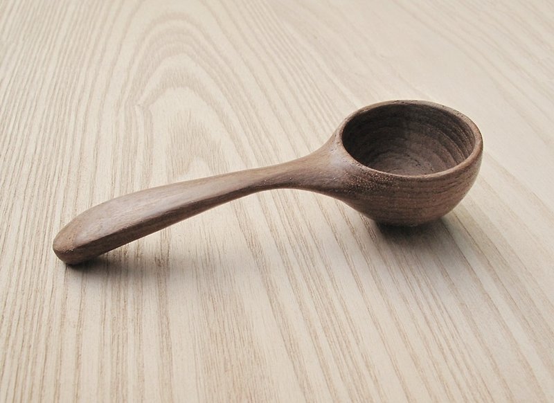 ナチュラル手作りの木製スプーン - チーク段落 - 半カップ - コーヒー/ティースプーン - カトラリー - 木製 ブラウン