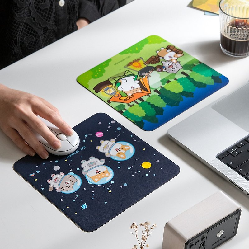 ekax x Chai Qulu joint square mouse board - camping fun - Mouse Pads - Other Materials Multicolor