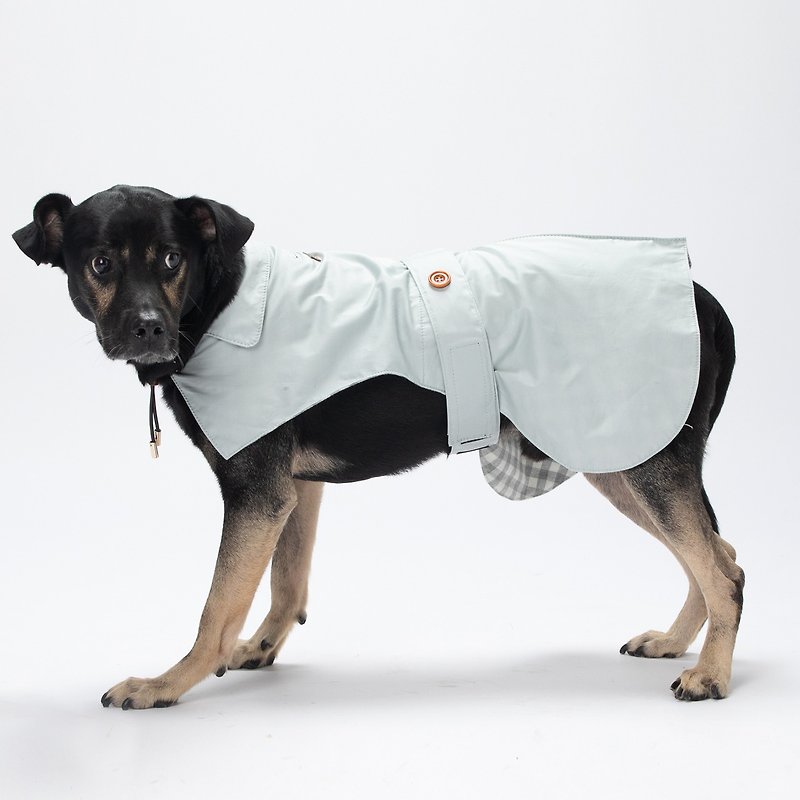 Pawfect-Fit! Trench Coat 寵物風衣 (L) - 寵物衣服 - 棉．麻 綠色