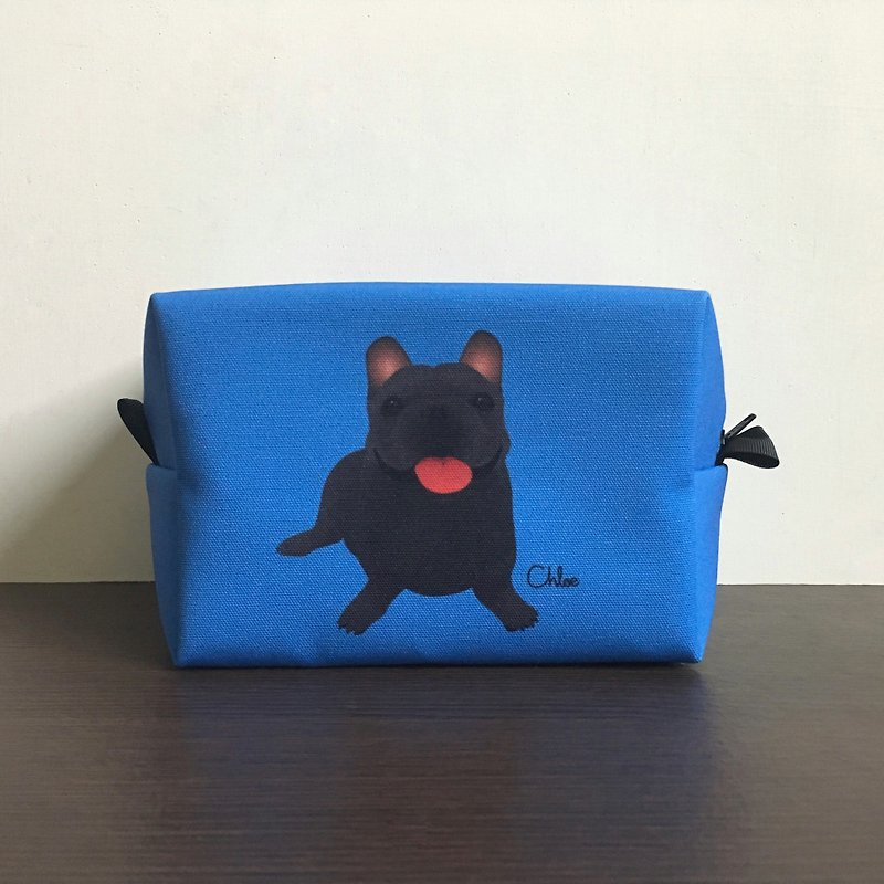 Classic Wang Meow Cosmetic Bag/Storage Bag-Black Magic Bucket - กระเป๋าเครื่องสำอาง - เส้นใยสังเคราะห์ สีน้ำเงิน