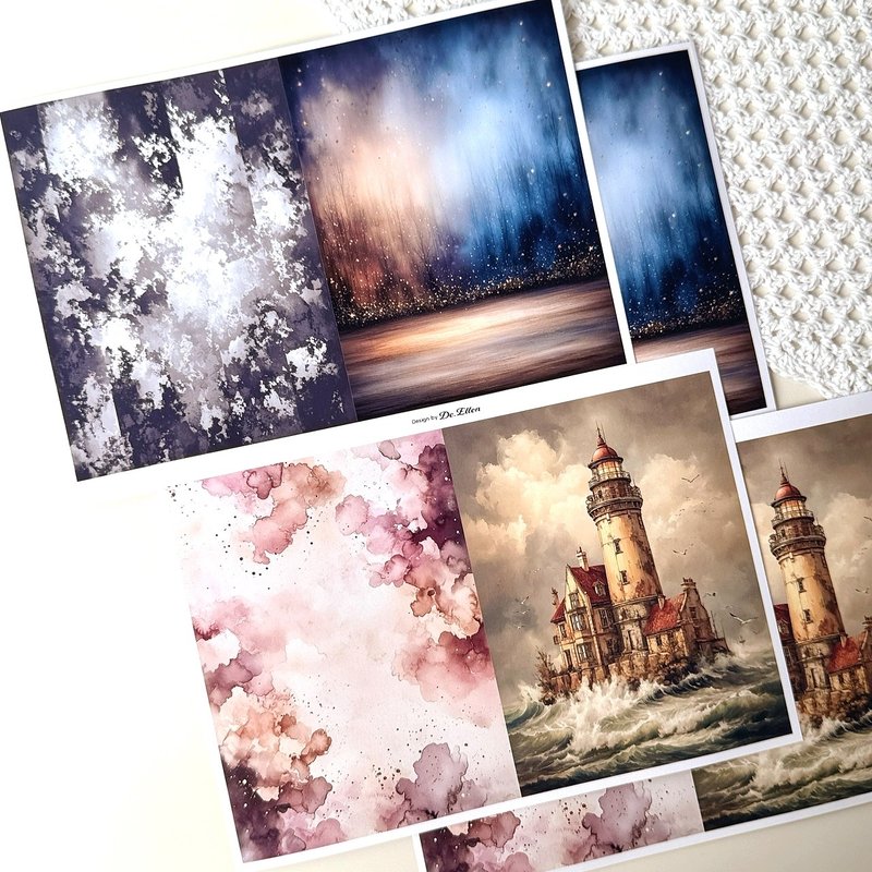 Z638 - a variety of background - 貼紙 - 紙 