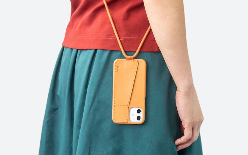 Torrii KOALA PU iPhone 12mini 斜背式掛繩保護殼  (棕色) - 手機殼/手機套 - 人造皮革 咖啡色