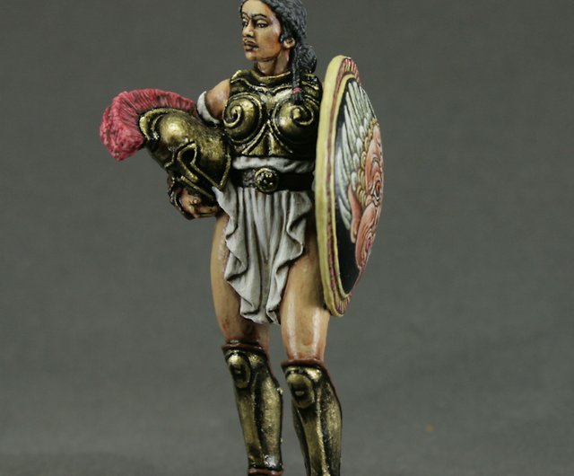 Tin Toy Soldier Assembled Unpainted Roman princeps 54mm 1/32 miniature