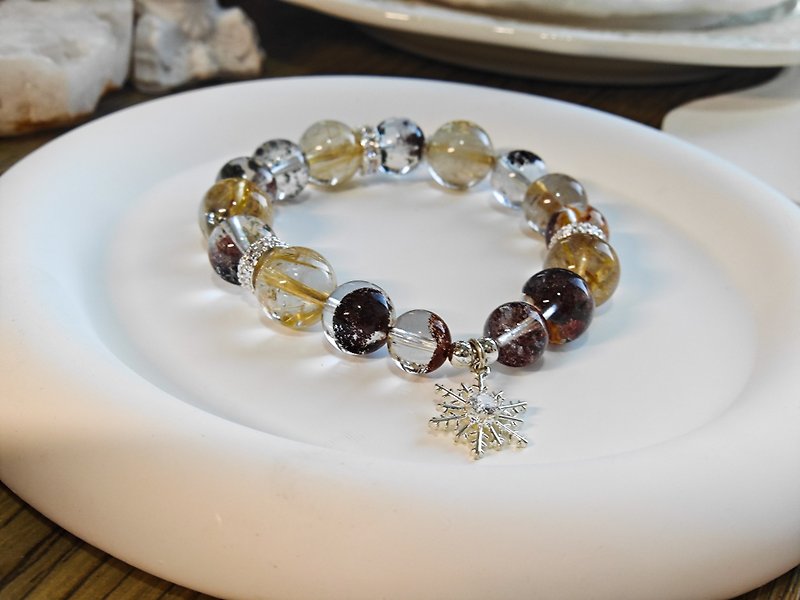 Blonde Crystal Four Seasons Ghost Beauty Crystal Wealth and Career Snowflake Spring and Summer - Bracelets - Crystal 