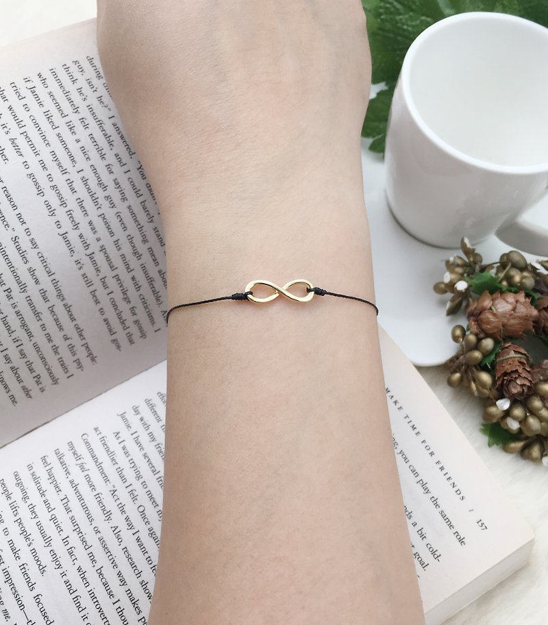 Happiness line golden infinite love infinite red line bracelet custom jewelry hand rope marriage line superfine - Bracelets - Polyester Gold