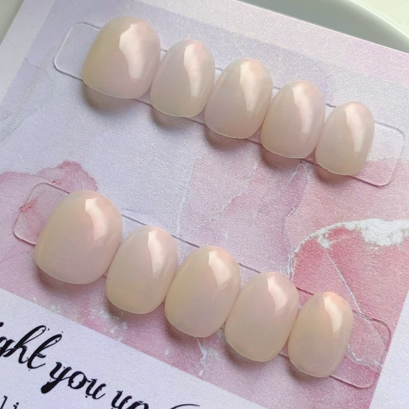 Gentle cream style nail patches/wearable nails/customized nail patches NA88 - ยาทาเล็บ - วัสดุอื่นๆ สึชมพู