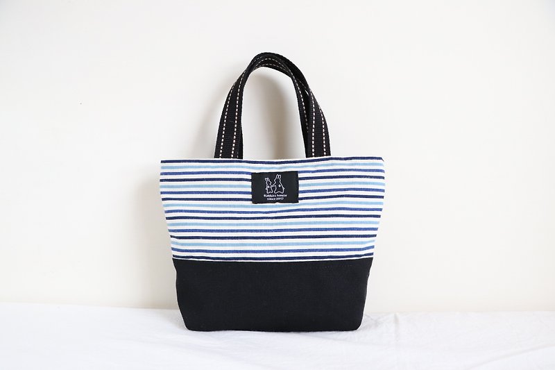 Fine weave striped lightweight handbag - กระเป๋าถือ - ผ้าฝ้าย/ผ้าลินิน หลากหลายสี
