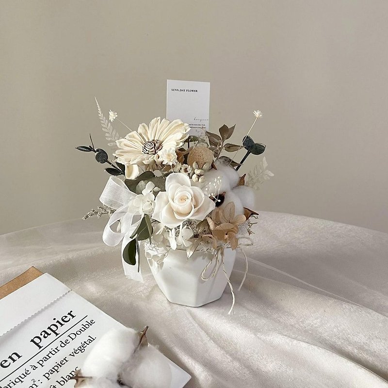 【Immortal Potted Flowers】Opening Flower Ceremony Dry Potted Flowers New House Ceremony Eternal Flowers Opening Potted Flowers Congratulations - Dried Flowers & Bouquets - Plants & Flowers 
