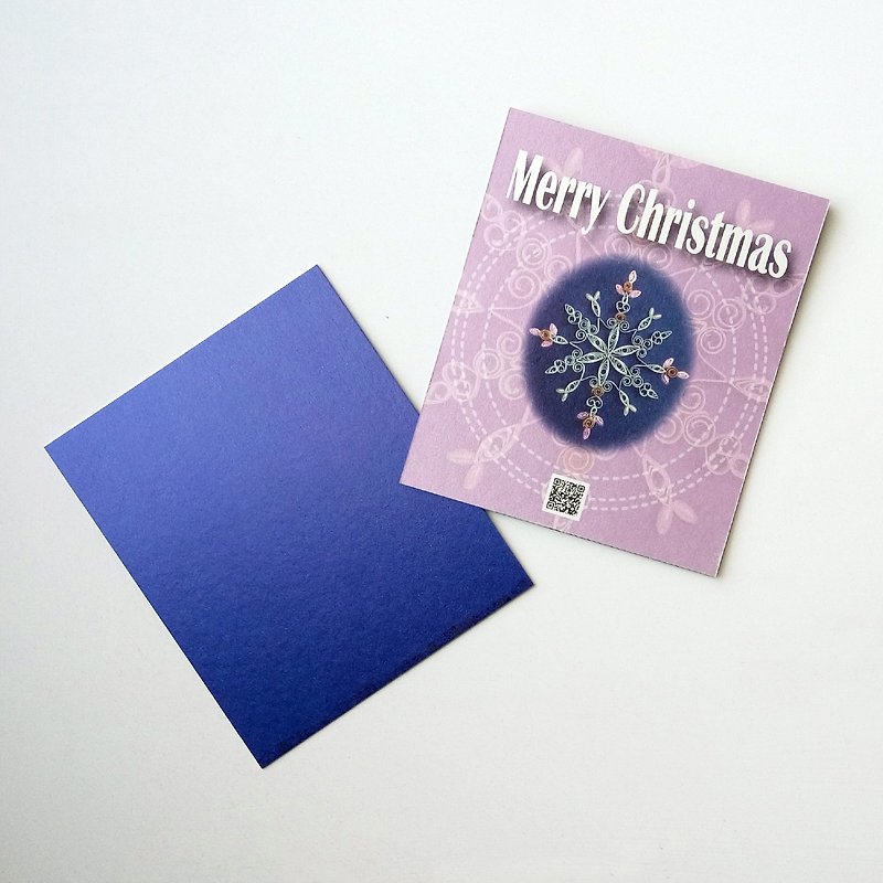 Christmas series 3 cards - การ์ด/โปสการ์ด - กระดาษ สีม่วง