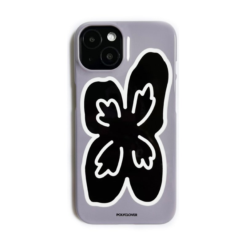 deep flower hard phone case black - เคส/ซองมือถือ - พลาสติก สีดำ