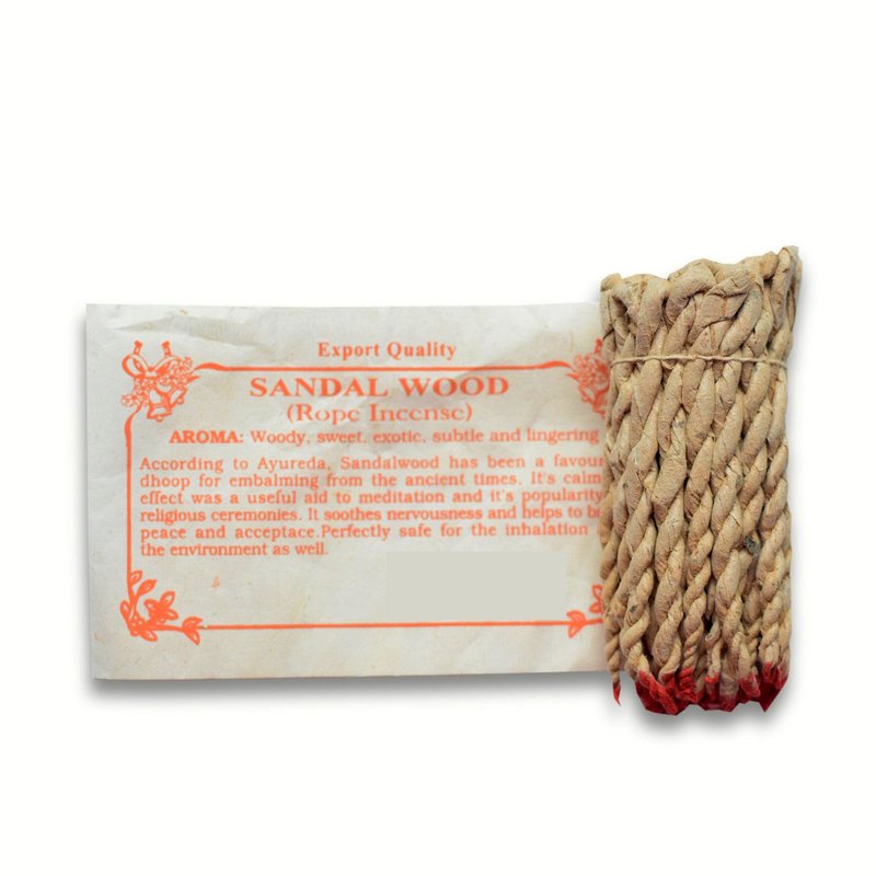 EARTH.er - Sandal Wood Rope Incense 檀香木繩結線香 - 香氛/精油/擴香 - 紙 卡其色