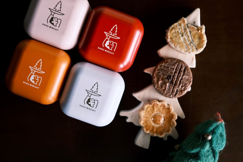 \ 免運 / 聖誕禮盒 小柿子珠寶盒 貓咪 酥厚 奶油餅 布列塔尼 - 蛋糕/甜點 - 其他材質 紅色