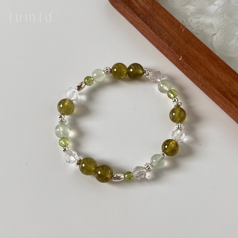 Tsavorite Stone Stone Stone Stone/Natural Crystal Bracelet Customized Gift - Bracelets - Crystal Green