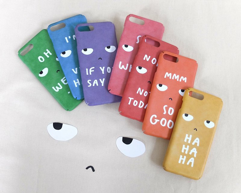 Personalized grumpy face iPhone case 手機殼 เคสมองบน - Phone Cases - Plastic Multicolor