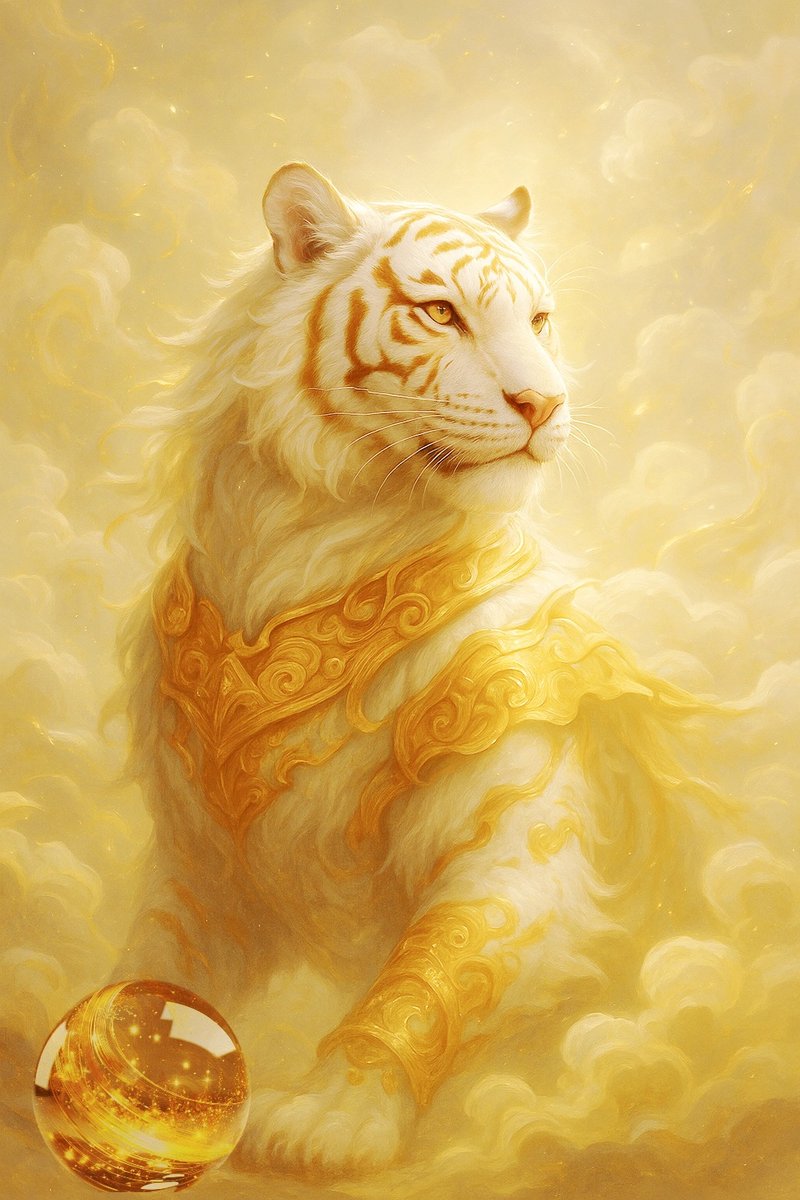 【LAMU】虎抱球。靈魂的守護者。威嚴與財運的契約 - 項鍊 - 其他材質 白色