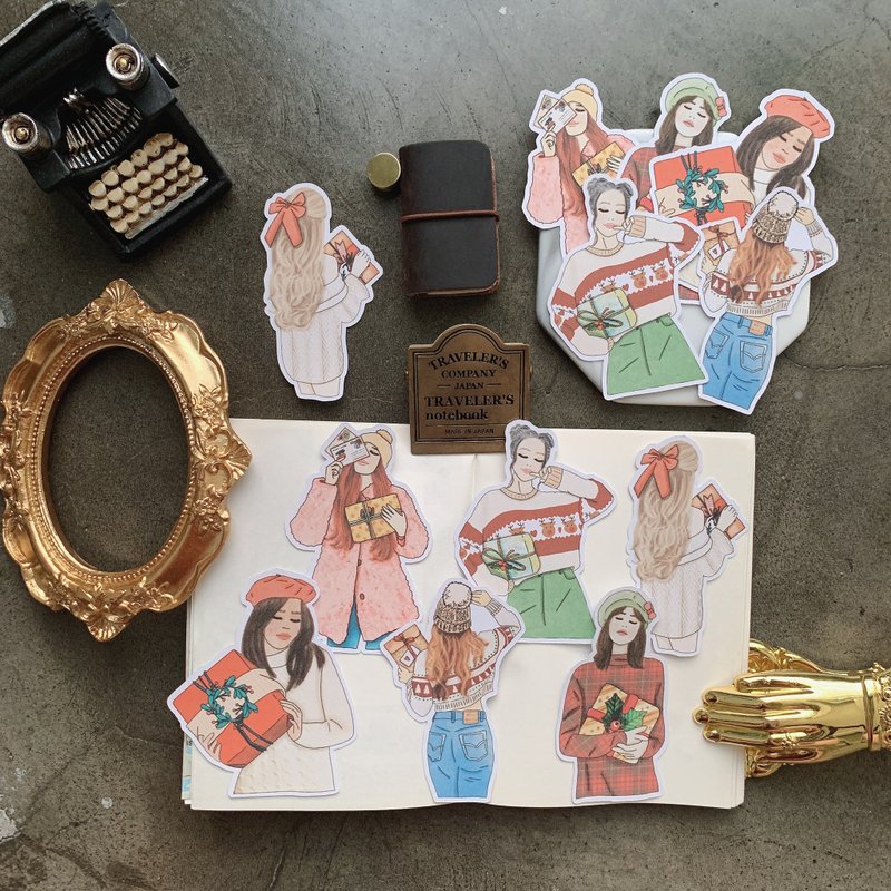 Gift Time Girls Sticker - 貼紙 - 紙 