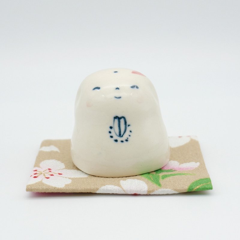 手作り陶人形　撫で地蔵 - 擺飾/家飾品 - 瓷 白色