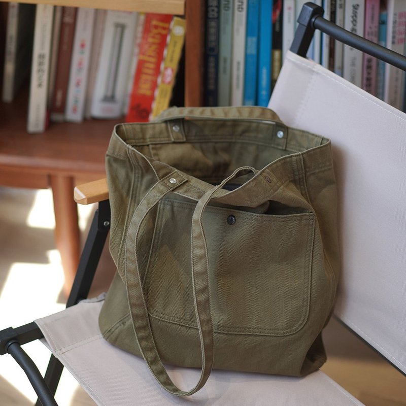 貓西CATWEST原創設計日系全棉單肩包布包秋冬新通勤托特包簡約款 - 側背包/斜背包 - 棉．麻 