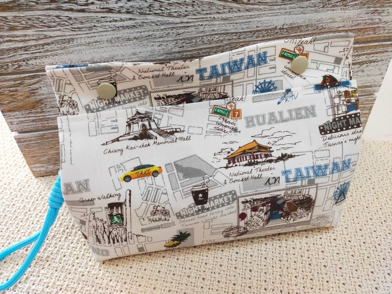 台灣的特色景點面紙套/車用家用可掛式/居家裝飾小亮點 - 面紙盒 - 棉．麻 多色