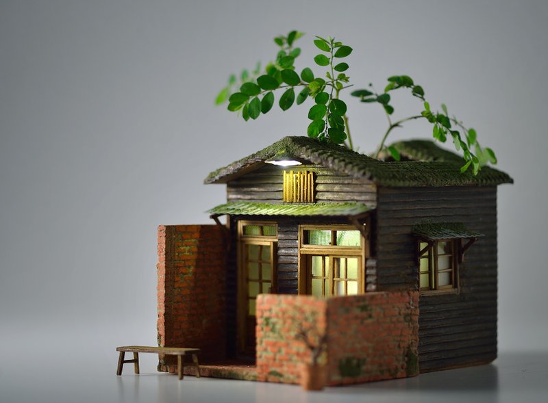 水泥老屋創作--天井老屋小店III(訂製) - 擺飾/家飾品 - 水泥 咖啡色
