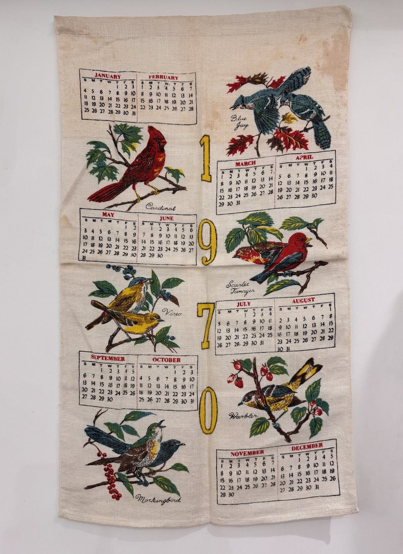 [Mother's Day] 1970 Early American Vintage Cloth Tea Towel Series - ม่านและป้ายประตู - ผ้าฝ้าย/ผ้าลินิน หลากหลายสี