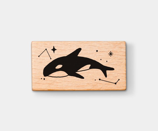 Whale Message Wooden Stamp Whale Message Wooden Stamp